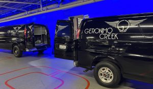 1 ton grip vans used to clear underground parking structure
